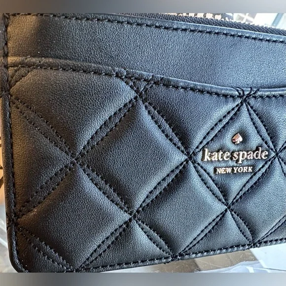 Kate Spade Natalia Quilted Slim Wallet Black - Picture 5 of 15
